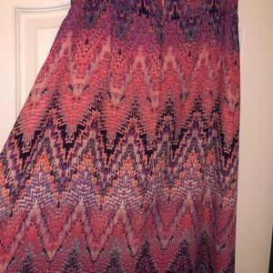 Aztec Print Maxi Skirt (lined)